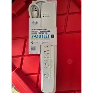 Uninex 7 Outlet Power Managed Energy Controlled Surge Protected‎ Power Strip